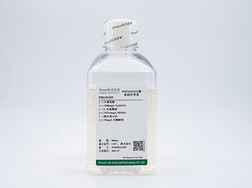 DMEM/F12无糖 (不含酚红、L-谷氨酰胺，含HEPES)
